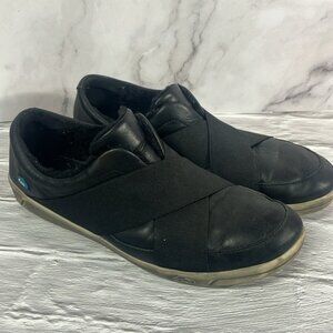Cloud Footwear Black Leather Casual Walking Sneakers